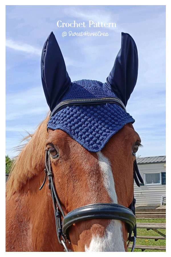 Chic Horse Bonnet Crochet Pattern - Pop Corn model - 3 sizes