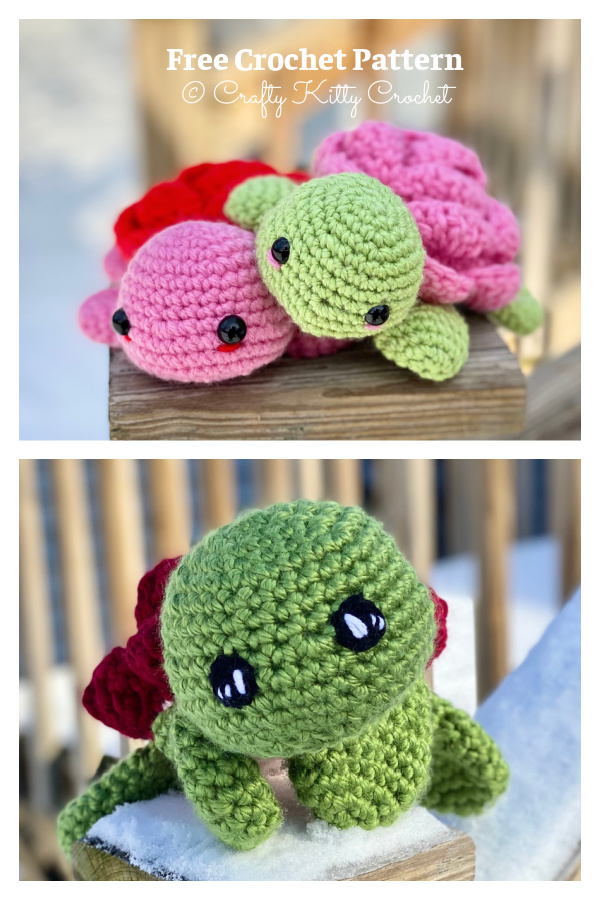 Amigurumi Rosy Turtle Free Crochet Pattern