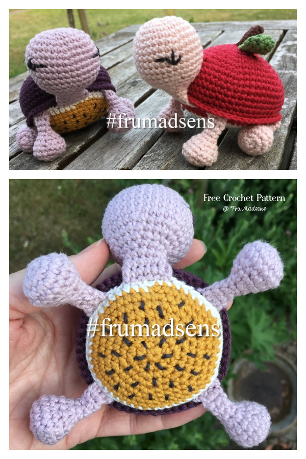 Crochet Fruit Turtle - Passion Fruit Amigurumi Free Pattern