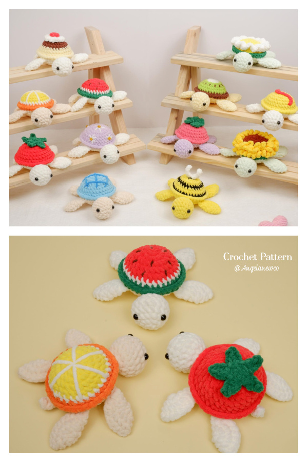 Crochet No Sew Fruit Turtle Amigurumi Patterns