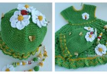 Girls Summer Dress & Hat Set Crochet Free Patterns & Paid Girls Summer Dress & Hat Set Crochet Free Patterns