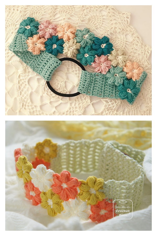 Mollie Flowers Headband Crochet Pattern