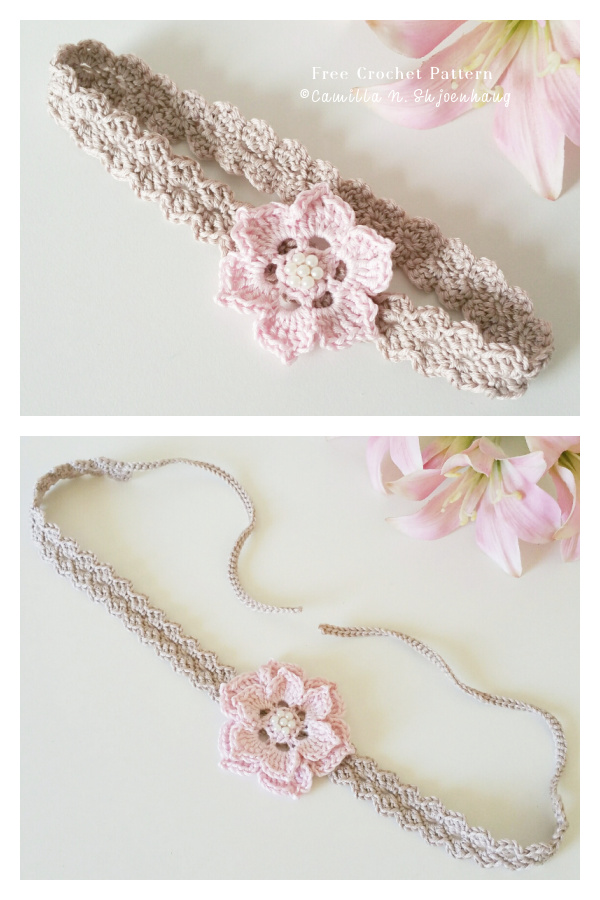 Emilie Rose Headband Free Crochet Pattern