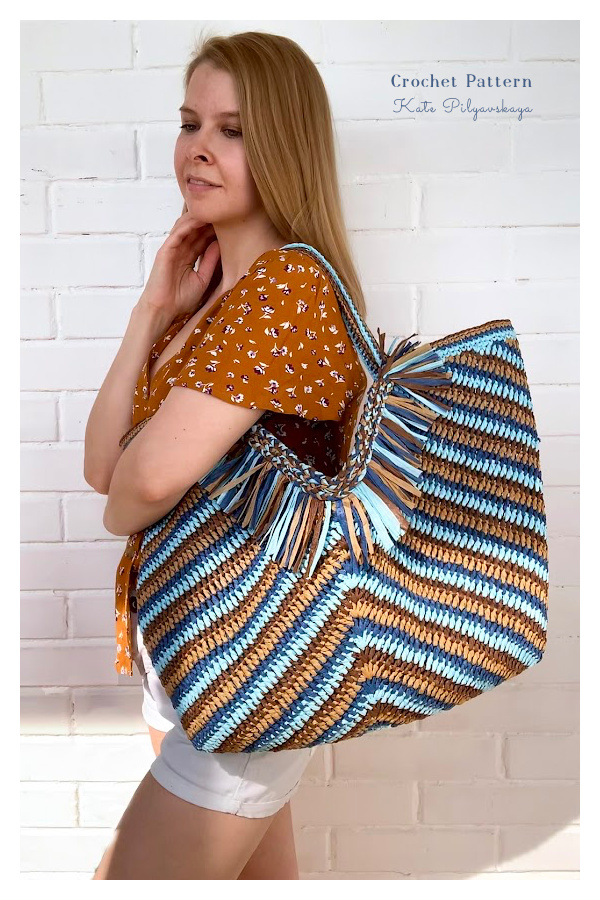Large Raffia Beach Bag Crochet Pattern