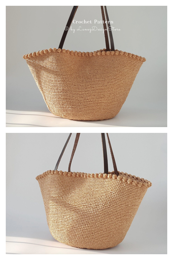 Large KARIA Raffia Beach Bag Crochet Pattern