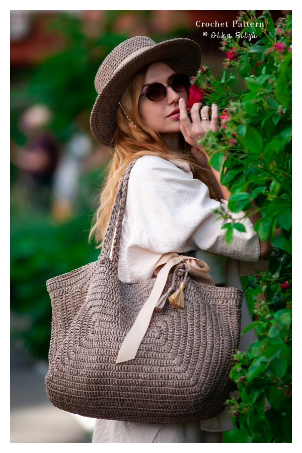 Large summer Raffia Bag Crochet Pattern