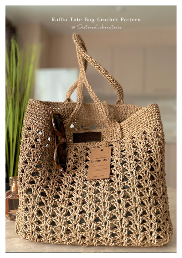 Large Raffia Tote Bag Crochet Pattern