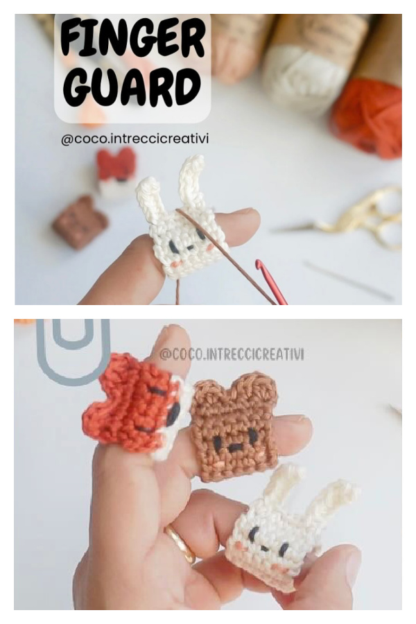 Animal Finger Guard Finger Saver Free Crochet Pattern