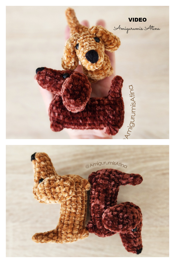 Amigurumi Dachshund Dog Crochet Video Tutorial