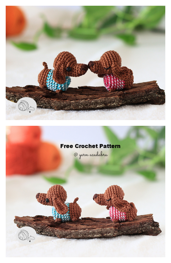 Amigurumi Mini Dachshund Dog FREE Crochet Pattern