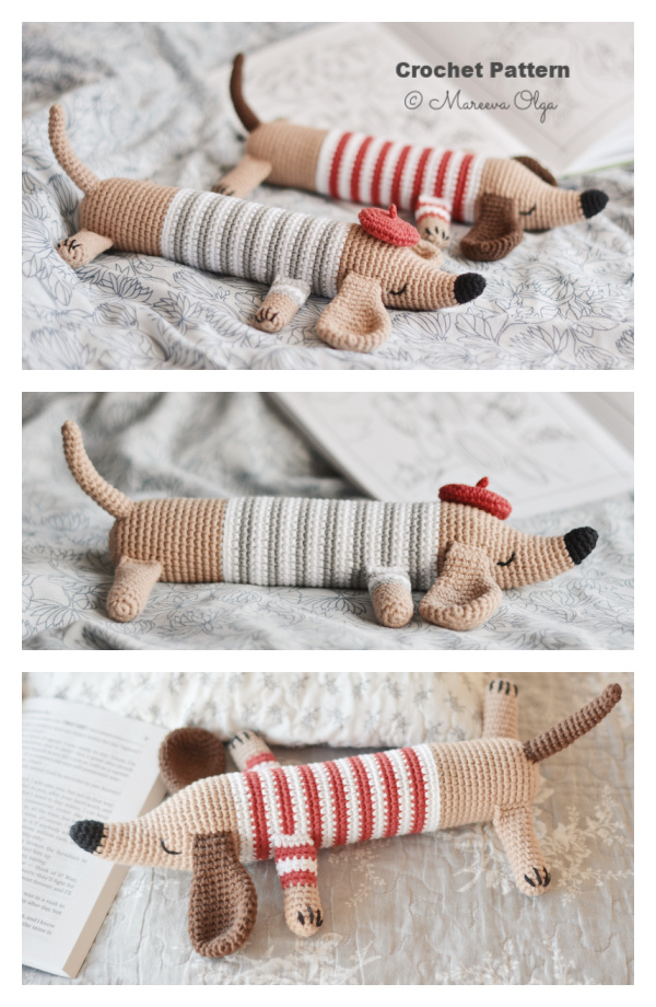 Amigurumi Hotdog the Dachshund Crochet Pattern