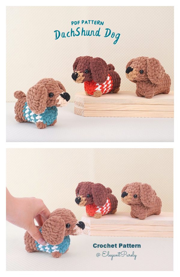 Amigurumi Dachshund Dog Crochet Pattern