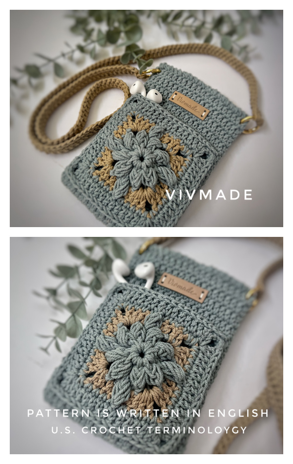Phone bag SL pocket / Crossbody Bag Crochet Pattern