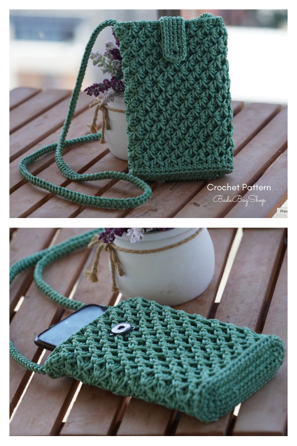 Star Stitch Phone Bag Crochet Pattern