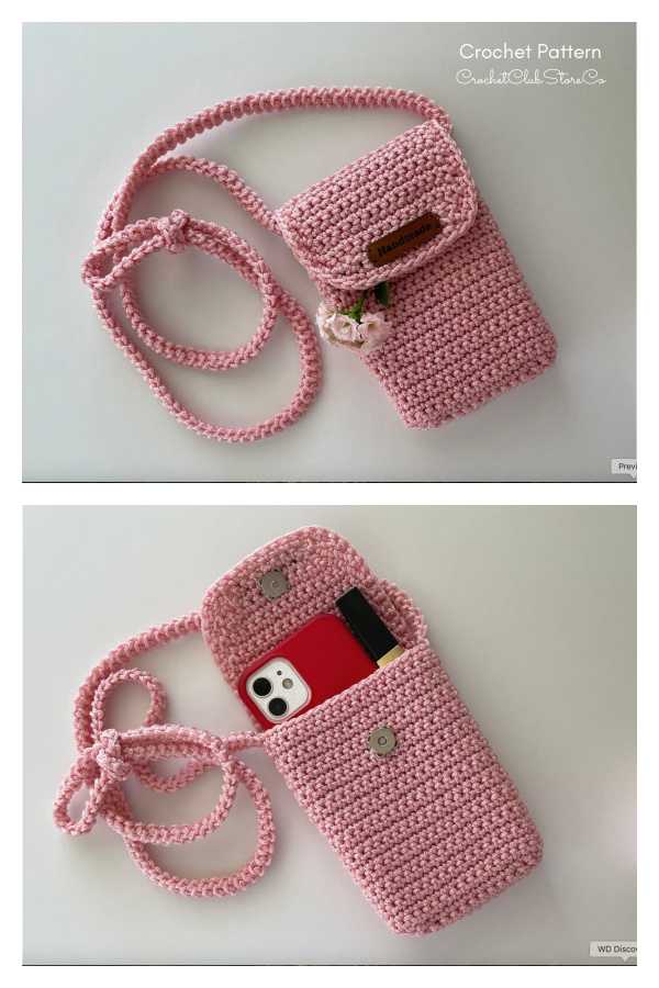 Phone Summer Shoulder Messenger Bag Crochet Pattern