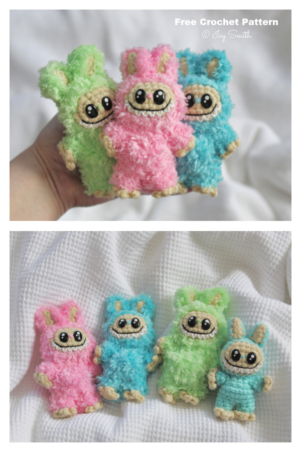 Crochet Mini Labubu Toy FREE Amigurumi Pattern