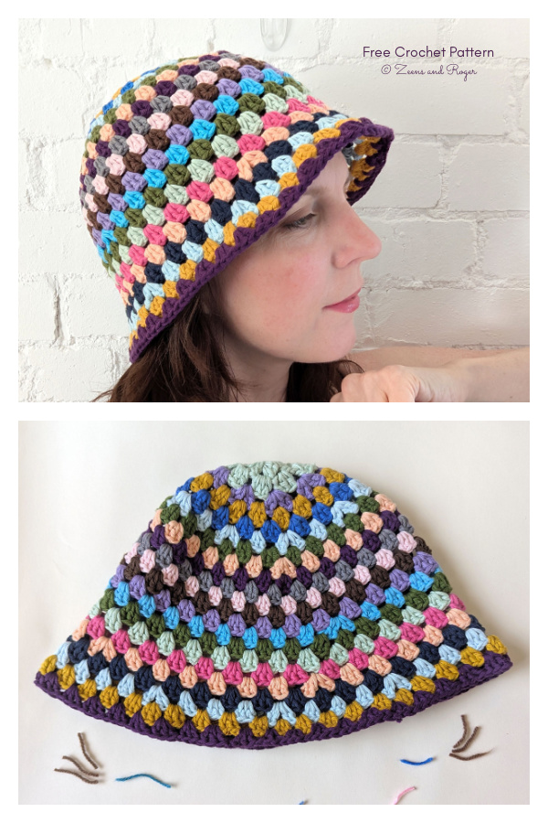 Granny Stitch Bucket Hat Free Crochet Pattern