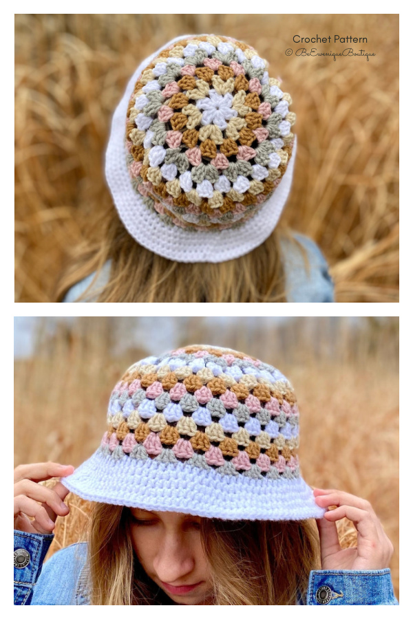Granny Stripe Hat Crochet Pattern