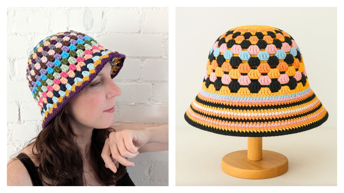 Granny Stitch Bucket Hat Crochet Patterns - DIY Magazine