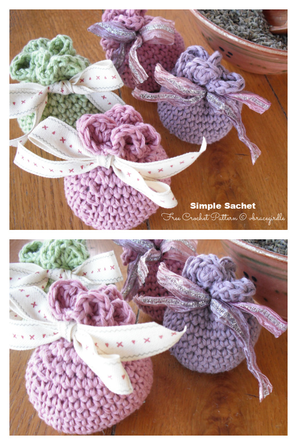 Simple Sachet Bag Free Crochet Pattern