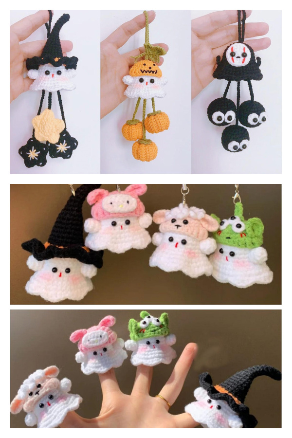 Halloween Ultimate 6-in-1 Car Ghost Hanger Crochet Patterns