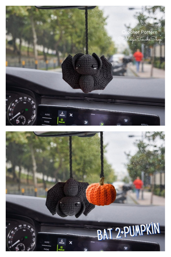 Bat Car Charm Hanging Crochet Pattern