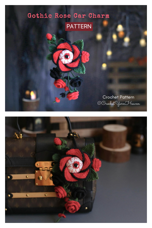Halloween Spooky flower Hanging Crochet Pattern