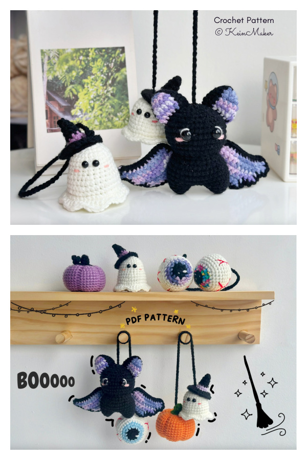 Bundle Halloween Car Hanging Crochet Patterns