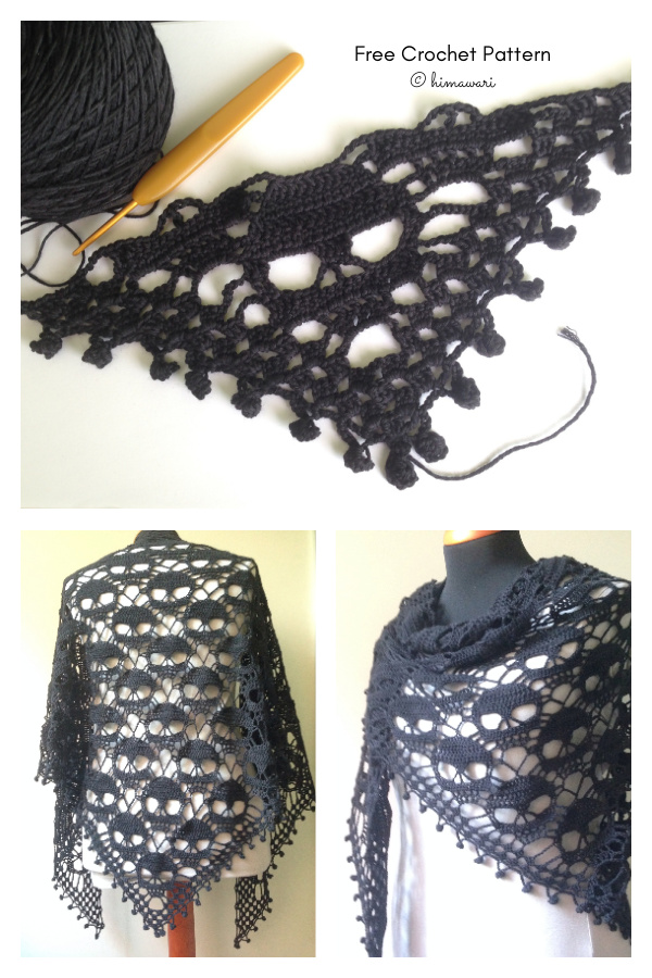 KOPF-TUCH Halloween Skull Shawl Free Crochet Pattern