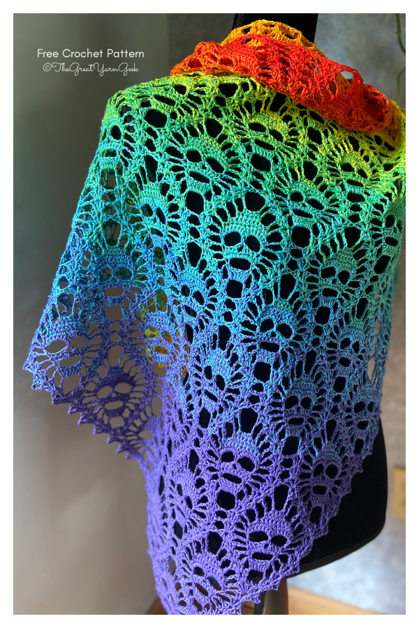 Lost Souls Skull Shawl Free Crochet Pattern
