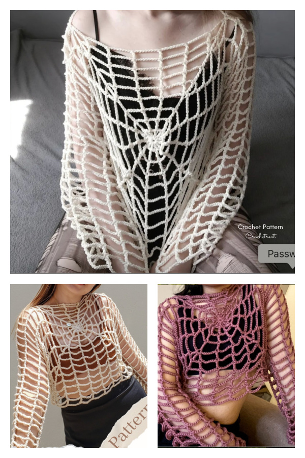 Halloweb Spider Mesh Top Crochet Pattern