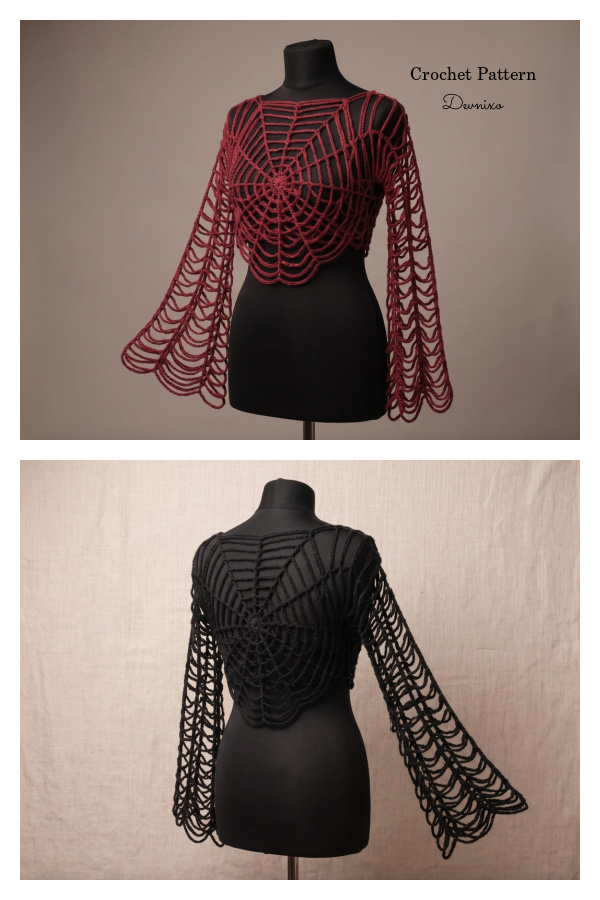 Halloween Spider Web Mesh Top Crochet Pattern
