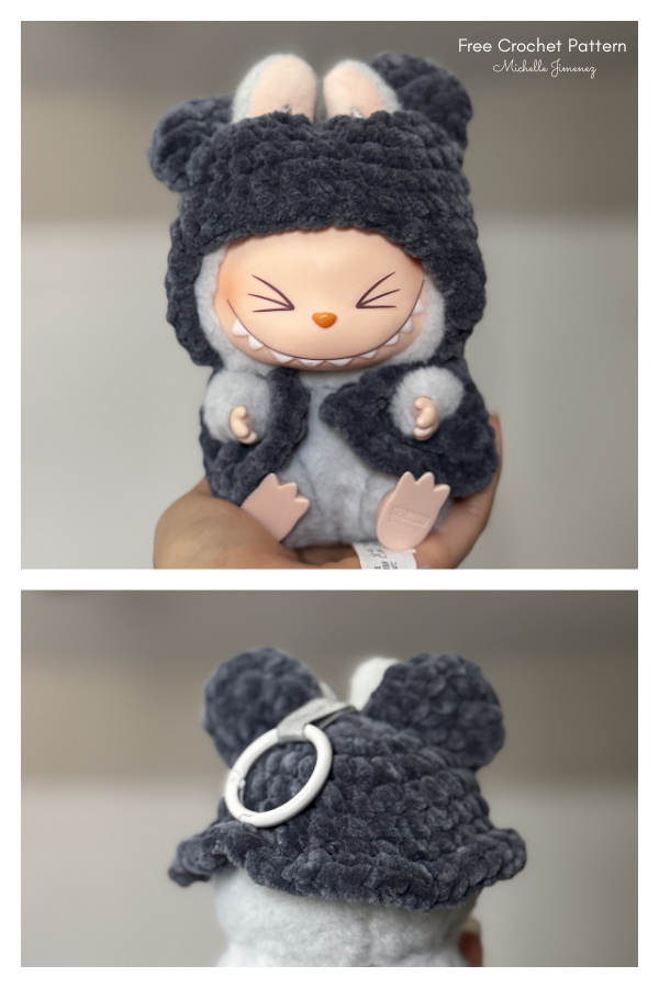 Labubu Bear Bucket Hat Free Crochet Pattern