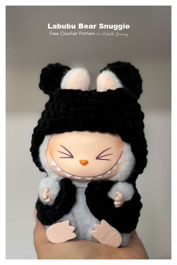 Labubu Bear Snuggie  Free Crochet Pattern
