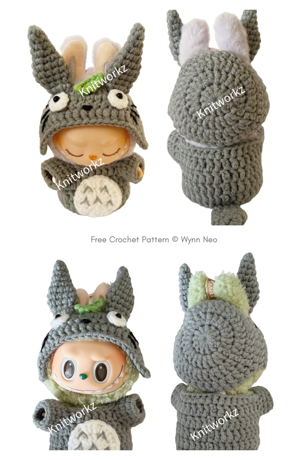 Totoro Labubu Costume Free Crochet Pattern