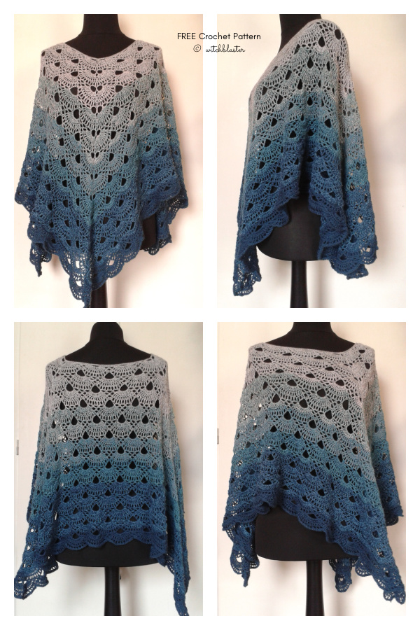 Women Vironcho Power Lace Poncho Crochet Pattern