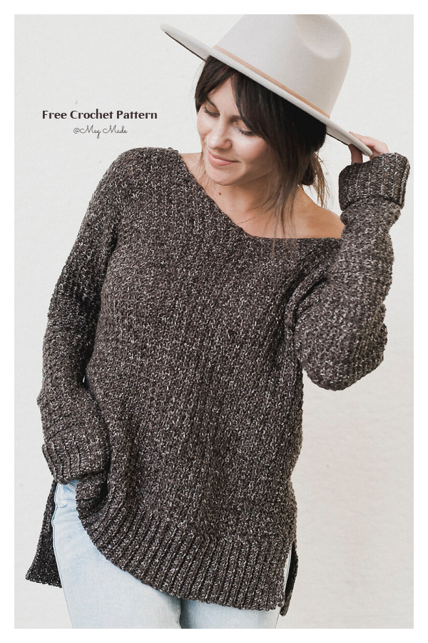 The Home Girl Sweater Pullover FREE Crochet Pattern
