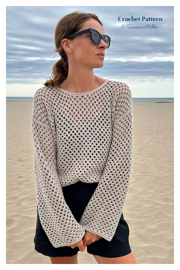 Granny Stitch TROPEZ Sweater Crochet Pattern