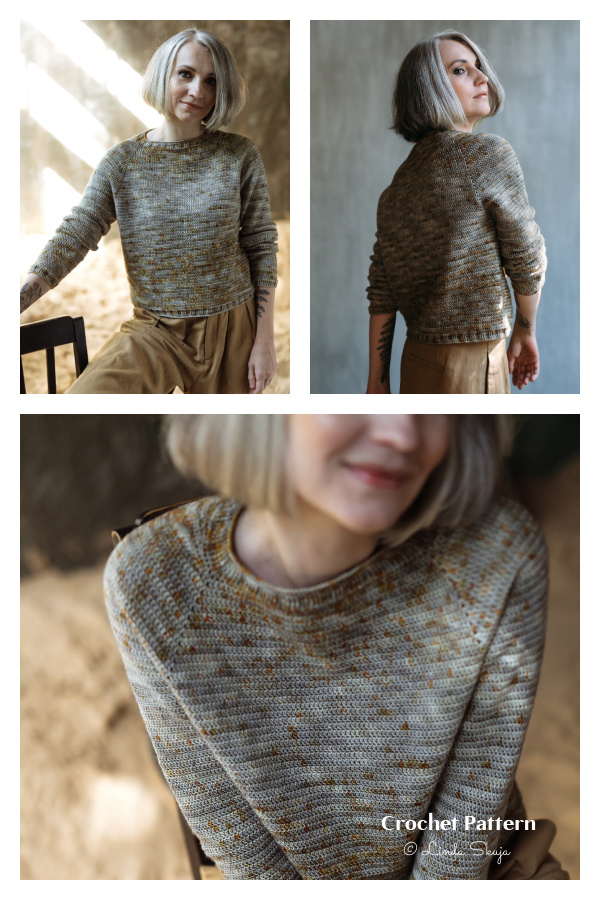 The Perfect Raglan Pullover Sweater Crochet Pattern