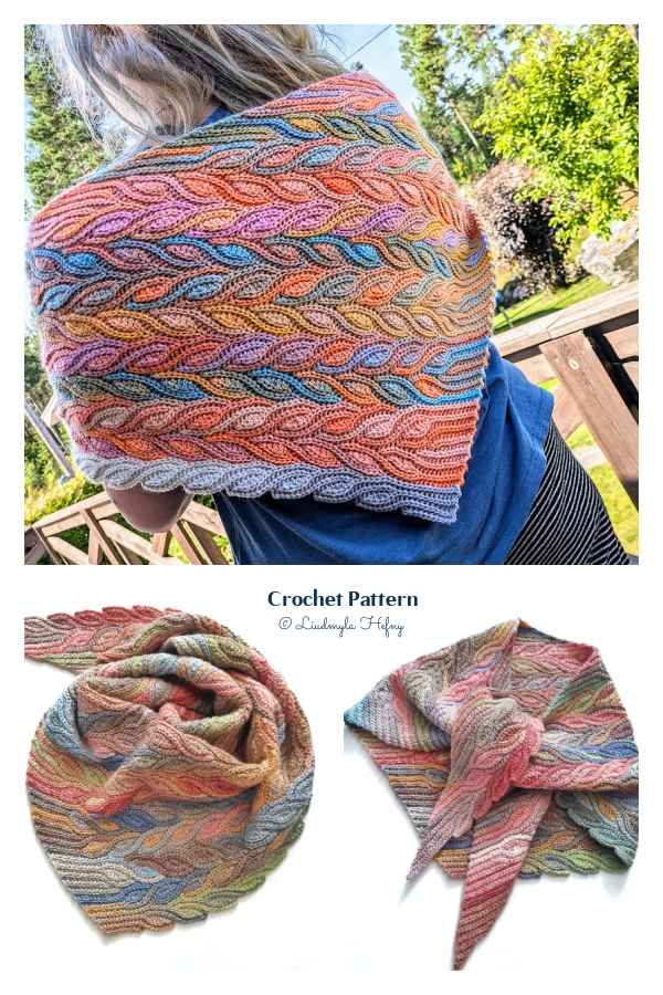 Fall in Love Shawl Crochet Pattern  Fall in Love Shawl Crochet Pattern