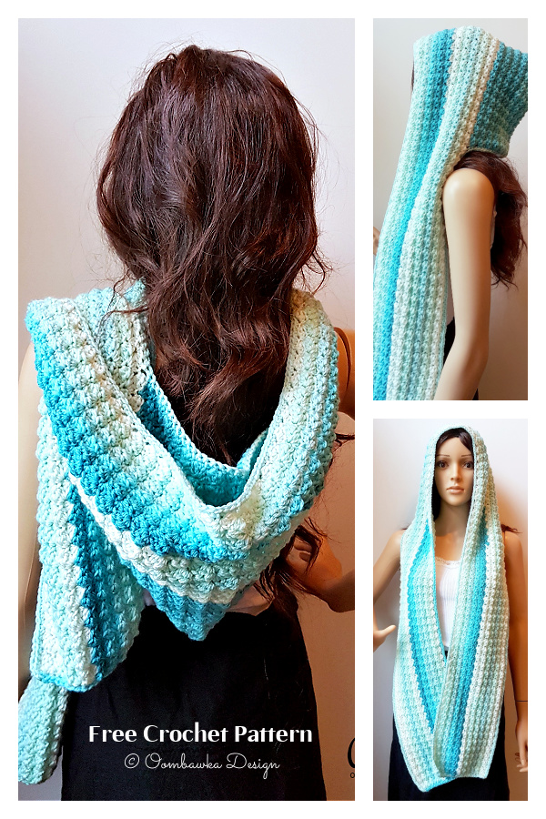 Faerie Mist Hooded Scarf FREE Crochet Pattern