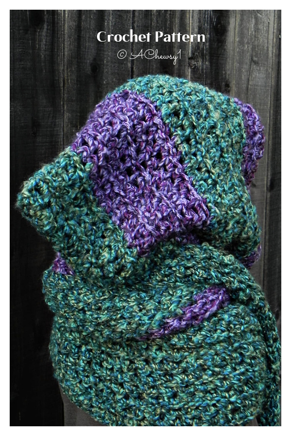 Easy Convertible Hooded Scarf Crochet Pattern