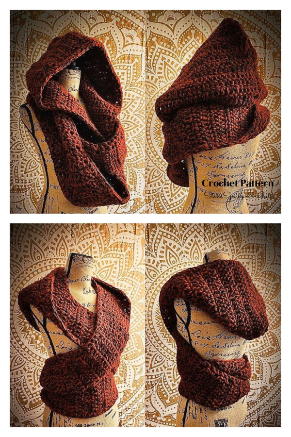 Infinity Hooded Scarf Crochet Pattern