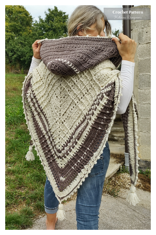 Nova Hooded Triangle Shawl Crochet Pattern