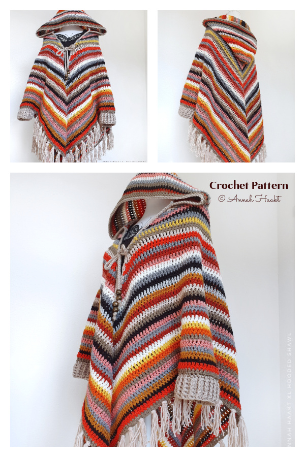XL Hooded Shawl Crochet Patterns