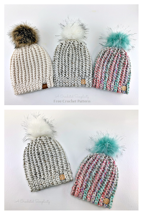 Done in One Beanie Hat FREE Crochet Pattern