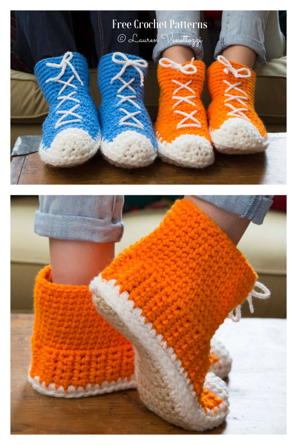 Adult Hi-Top Slipper Socks Free Crochet Patterns Adult Hi-Top Slipper Socks Free Crochet Patterns