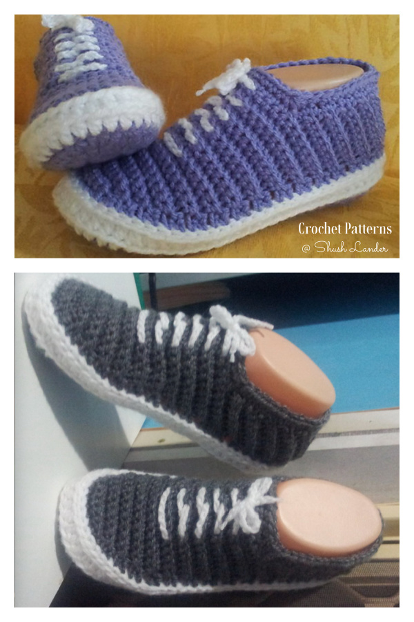 Adult Sneaker Slippers Crochet Pattern Adult Sneaker Slippers Crochet Pattern