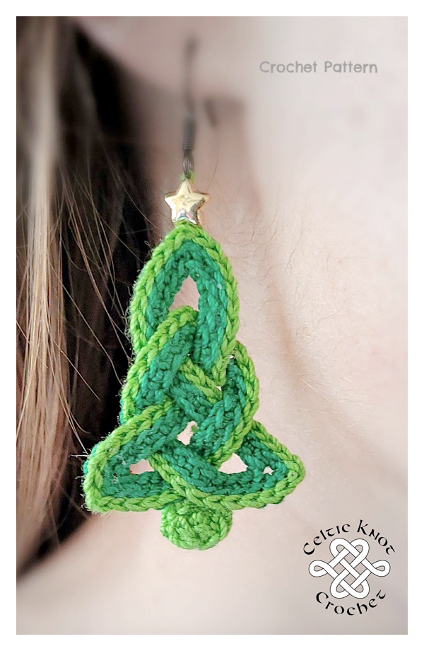 Christmas Celtic Earrings Crochet Patterns