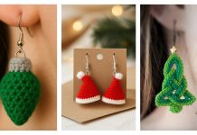 Quick Christmas Earring Crochet Patterns Christmas Earring Crochet Patterns